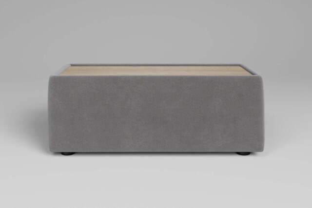 Aura - Side Table - Rearrangeable Modular Sofa, Oak / Brushed Wool Feel / Pewter - image 1