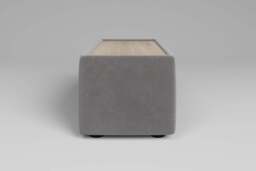 Aura - Side Table - Rearrangeable Modular Sofa, Oak / Brushed Wool Feel / Pewter - thumbnail 2