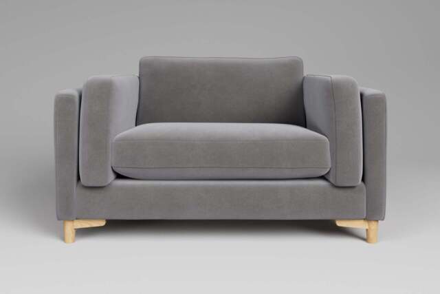Fusion - Loveseat, Brushed Wool Feel / Pewter - image 1