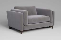 Fusion - Loveseat, Brushed Wool Feel / Pewter - thumbnail 4