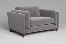 Fusion - Loveseat, Brushed Wool Feel / Pewter - thumbnail 3