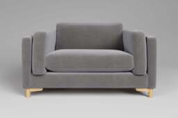 Fusion - Loveseat, Brushed Wool Feel / Pewter