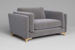 Fusion - Loveseat, Brushed Wool Feel / Pewter - thumbnail 2