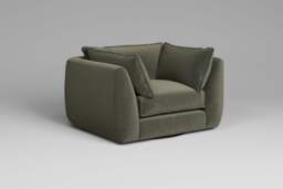 Utopia - Loveseat - Rearrangeable Modular Sofa, Luxe Woven Velvet / Pine / Tailored Trim - thumbnail 3