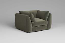 Utopia - Loveseat - Rearrangeable Modular Sofa, Luxe Woven Velvet / Pine / Tailored Trim - thumbnail 1