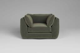 Utopia - Loveseat - Rearrangeable Modular Sofa, Luxe Woven Velvet / Pine / Tailored Trim - thumbnail 2
