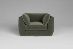 Utopia - Loveseat - Rearrangeable Modular Sofa, Luxe Woven Velvet / Pine / Tailored Trim - thumbnail 5