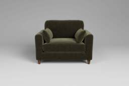 7th Heaven Midi - Loveseat, Plush Chenille / Woodland Green