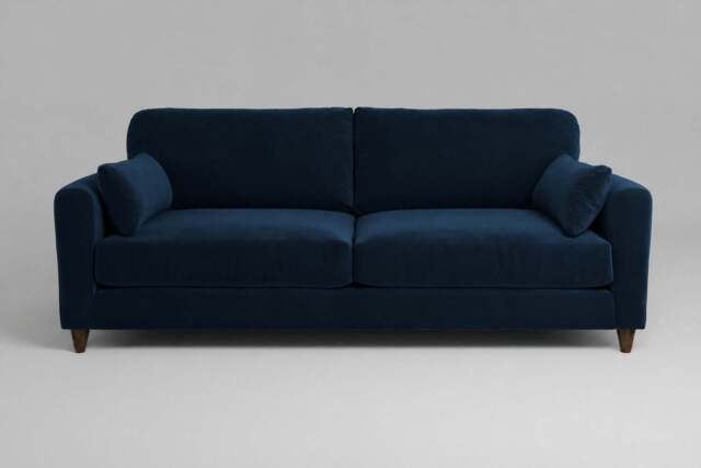 7th Heaven Midi - 4.5 Seater Sofa, Soft Touch Velvet / Royal Blue