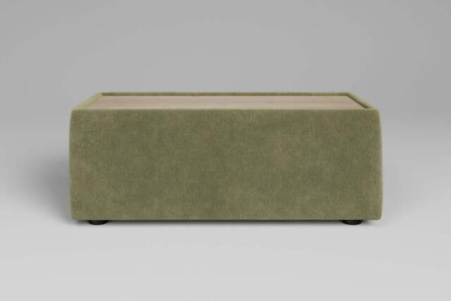 Zen - Side Table - Rearrangeable Modular Sofa, Oak / Cotton Blend / Jade - image 1