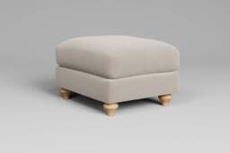 Daydream - Footstool (Small), Plush Chenille / Chalk - thumbnail 2