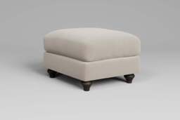 Daydream - Footstool (Small), Plush Chenille / Chalk - thumbnail 4