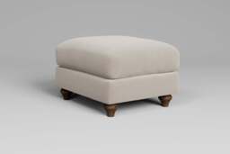 Daydream - Footstool (Small), Plush Chenille / Chalk - thumbnail 3