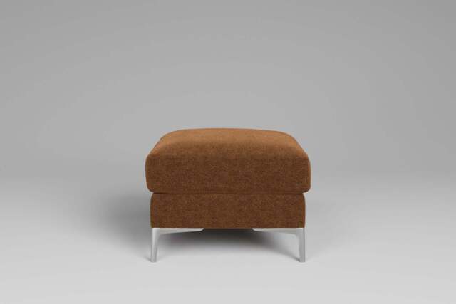 melody - Footstool, Plush Chenille / Maple - image 1