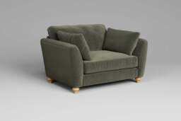 Daydream - Loveseat, Luxe Woven Velvet / Pine - thumbnail 2