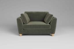 Daydream - Loveseat, Luxe Woven Velvet / Pine