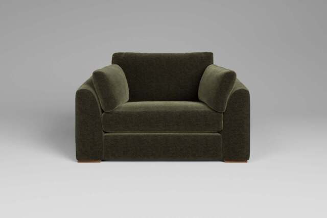 Muse - Loveseat, Plush Chenille / Woodland Green