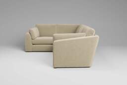 Muse - Small Corner Sofa, Luxe Woven Velvet / Cloud - thumbnail 5