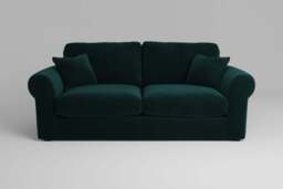 Mellow - 3 Seater Sofa, Soft Touch Velvet / Bottle Green