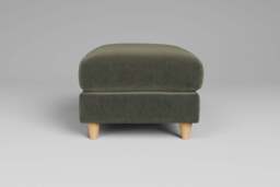 Cloud Nine - Footstool (Small), Luxe Woven Velvet / Pine