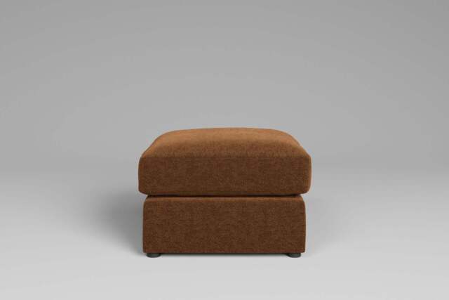 Tranquil - Small Storage Stool, Plush Chenille / Maple - image 1