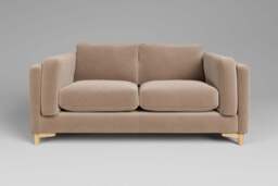 Fusion - 2 Seater Sofa, Soft Touch Velvet / Soft Mink