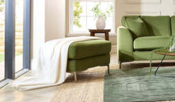 melody - Footstool, Soft Touch Velvet / Avocado - thumbnail 2