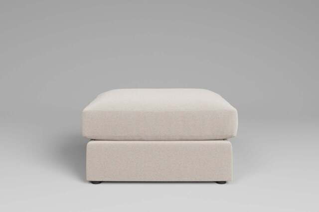 Large Storage Stool, Basket Weave / Shell - image 1