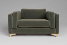 Fusion - Loveseat, Luxe Woven Velvet / Pine - thumbnail 1