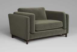 Fusion - Loveseat, Luxe Woven Velvet / Pine - thumbnail 4