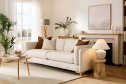 Fusion - 4 Seater Sofa, Basket weave / Shell - thumbnail 3