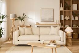 Fusion - 4 Seater Sofa, Basket weave / Shell - thumbnail 2