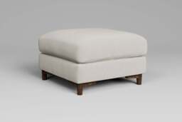 Fusion - Footstool (Medium), Luxe Woven Velvet / Snow - thumbnail 3