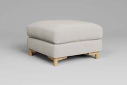 Fusion - Footstool (Medium), Luxe Woven Velvet / Snow - thumbnail 2