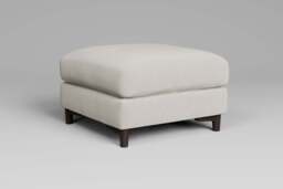 Fusion - Footstool (Medium), Luxe Woven Velvet / Snow - thumbnail 4