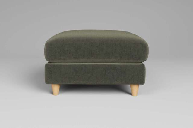 7th Heaven Midi - Footstool (Medium), Luxe Woven Velvet / Pine - image 1