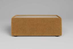 Aura - Side Table - Rearrangeable Modular Sofa, Oak / Luxe Woven Velvet / Old Gold