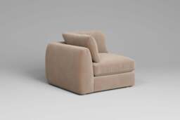 Zen - All-in-one - Corner, left & right arm, Soft Touch Velvet / Soft Mink / Standard Back Cushions - thumbnail 3