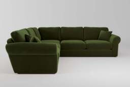 Mellow - Large Corner Sofa, Soft Touch Velvet / Avocado - thumbnail 2