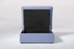 Tranquil - Large Storage Stool, Brushed Wool Feel / Denim - thumbnail 2