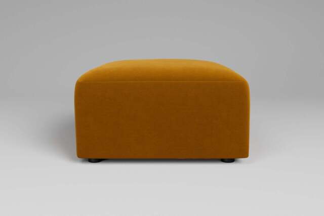 Aura - Footstool - Rearrangeable Modular Sofa, Soft Touch Velvet / Saffron - image 1