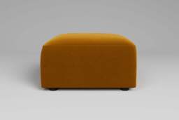 Aura - Footstool - Rearrangeable Modular Sofa, Soft Touch Velvet / Saffron - thumbnail 2