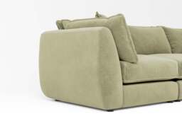 Utopia - 3 Piece - Rearrangeable Modular Sofa, Cotton Blend / Jade / Casual Trim - thumbnail 3