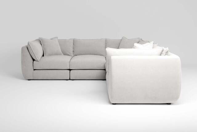 Utopia - 5 Piece - Rearrangeable Modular Sofa, Brushed Wool Feel / Whisper / Casual Trim - image 1