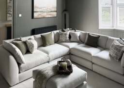 Utopia - 5 Piece - Rearrangeable Modular Sofa, Brushed Wool Feel / Whisper / Casual Trim - thumbnail 3