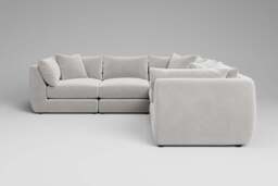 Utopia - 5 Piece - Rearrangeable Modular Sofa, Brushed Wool Feel / Whisper / Casual Trim - thumbnail 7