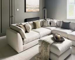 Utopia - 5 Piece - Rearrangeable Modular Sofa, Brushed Wool Feel / Whisper / Casual Trim - thumbnail 2