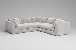 Utopia - 5 Piece - Rearrangeable Modular Sofa, Brushed Wool Feel / Whisper / Casual Trim - thumbnail 6