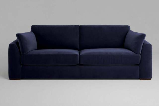 Muse - 4.5 Seater Sofa, Soft Touch Velvet / Midnight Blue