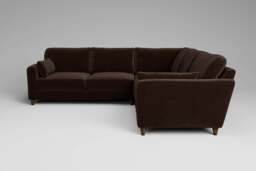 7th Heaven Midi - Large Corner Sofa, Luxe Woven Velvet / Chocolate